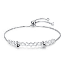 Carica l'immagine nel visualizzatore di Gallery, 925 sterling silver honeycomb bee bracelets rose gold fashion honeybee openwork honeycomb bracelets for women charms jewelry