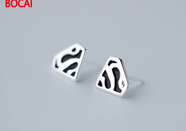 925 sterling silver jewelry fashion more use retro E ears earrings