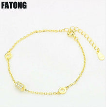 Load image into Gallery viewer, 925 sterling silver micro-inlaid zircon circle small ball transfer wheel bracelet temperament female. J0294