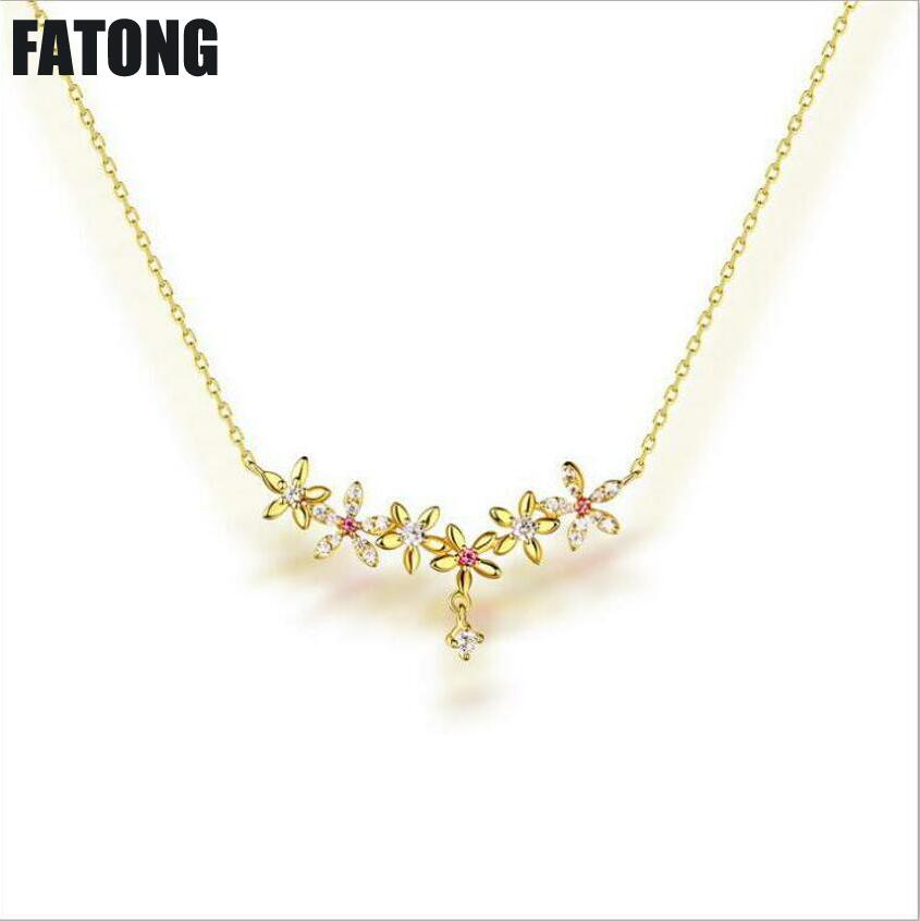 925 sterling silver necklace women's natural red tourmaline jewelry wholesale. J002