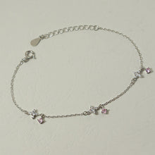 Load image into Gallery viewer, 925 sterling silver zircon star bracelets simple design fashion sweet girl heart bracelets wild women 2018 charms jewelry gift