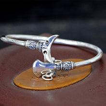 Carica l'immagine nel visualizzatore di Gallery, Bracciale buddista in argento sterling 990 in stile cinese classico con arma da film, braccialetto unico fatto a mano da uomo e donna, regalo di gioielli etnici 