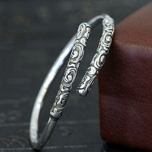 Carica l'immagine nel visualizzatore di Gallery, Bracciale buddista in argento sterling 990 in stile cinese classico con arma da film, braccialetto unico fatto a mano da uomo e donna, regalo di gioielli etnici 