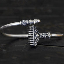 Carica l'immagine nel visualizzatore di Gallery, Bracciale buddista in argento sterling 990 in stile cinese classico con arma da film, braccialetto unico fatto a mano da uomo e donna, regalo di gioielli etnici 