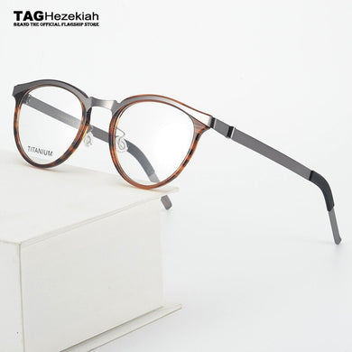 9903 Brand titanium Glasses Frame men Retro Round designer eyeglasses frames for women myopia computer Denmark spectacle frames
