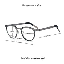 Load image into Gallery viewer, 9903 Brand titanium Glasses Frame men Retro Round designer eyeglasses frames for women myopia computer Denmark spectacle frames