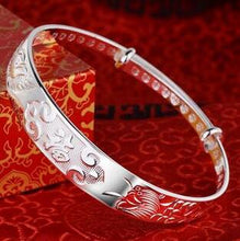 Load image into Gallery viewer, 999 sterling silver female thousand foot birthd bracelet authentic
