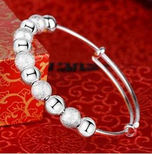 Load image into Gallery viewer, 999 sterling silver female thousand foot birthd bracelet authentic