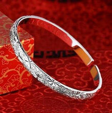 Load image into Gallery viewer, 999 sterling silver female thousand foot birthd bracelet authentic