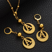 Load image into Gallery viewer, A-Z Beads Initial Necklaces Gold Color &amp; Stainless Steel Ball Pendant Micronesia Alphabet English Letter Jewelry Gifts #102022