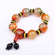 Carica l'immagine nel visualizzatore di Gallery, AAA Pietra tonda naturale Agata Perline Bracciale Guarigione Cristallo Classico Ambra Perline Salute Elasticità Corda Uomo Donna Bracciale Regali 