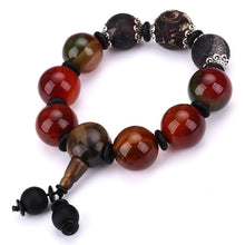 Carica l'immagine nel visualizzatore di Gallery, AAA Pietra tonda naturale Agata Perline Bracciale Guarigione Cristallo Classico Ambra Perline Salute Elasticità Corda Uomo Donna Bracciale Regali 