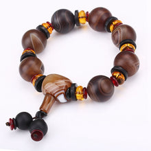Carica l'immagine nel visualizzatore di Gallery, AAA Pietra tonda naturale Agata Perline Bracciale Guarigione Cristallo Classico Ambra Perline Salute Elasticità Corda Uomo Donna Bracciale Regali 