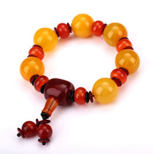 Carica l'immagine nel visualizzatore di Gallery, AAA Pietra tonda naturale Agata Perline Bracciale Guarigione Cristallo Classico Ambra Perline Salute Elasticità Corda Uomo Donna Bracciale Regali 