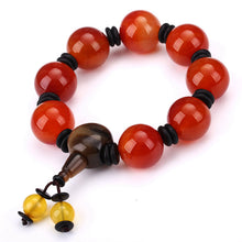 Carica l'immagine nel visualizzatore di Gallery, AAA Pietra tonda naturale Agata Perline Bracciale Guarigione Cristallo Classico Ambra Perline Salute Elasticità Corda Uomo Donna Bracciale Regali 