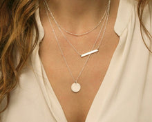 Load image into Gallery viewer, 2020 Collier New Necklace Multi-layer Moon Stainless Steel Disc Tassel Pendant Female Necklace Jewelry Collar