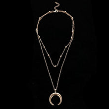 Load image into Gallery viewer, 2020 Collier New Necklace Multi-layer Moon Stainless Steel Disc Tassel Pendant Female Necklace Jewelry Collar
