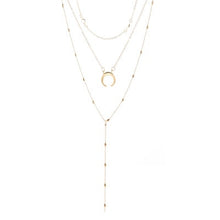 Load image into Gallery viewer, 2020 Collier New Necklace Multi-layer Moon Stainless Steel Disc Tassel Pendant Female Necklace Jewelry Collar