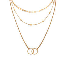 Load image into Gallery viewer, 2020 Collier New Necklace Multi-layer Moon Stainless Steel Disc Tassel Pendant Female Necklace Jewelry Collar