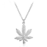 ACEVOG Men Necklace Hot Hiphop Hop Chain Maple Jewelry Marijuana Franco Necklace-30 Leaf Leaf Weed Pendant Women