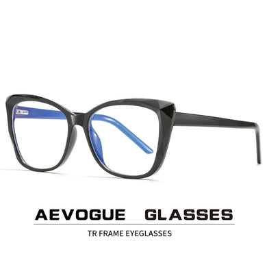 AEVOGUE Woman Anti-Blue Light Glasses Cat Eyes Optical Frame TR90 Eyeglasses Prescription Glasses KS112