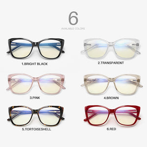 AEVOGUE Woman Anti-Blue Light Glasses Cat Eyes Optical Frame TR90 Eyeglasses Prescription Glasses KS112