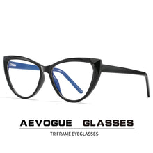 Load image into Gallery viewer, AEVOGUE Woman Anti-Blue Light Glasses Cat Eyes Optical Frame TR90 Eyeglasses Prescription Glasses KS115