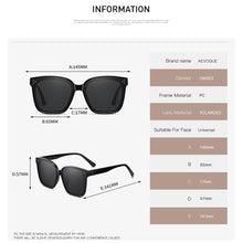 Load image into Gallery viewer, AEVOGUE Women Polarized Sunglasses Transparent Square Retro Outdoor Sun Glasses Vintage Oculos Unisex UV400 AE0849
