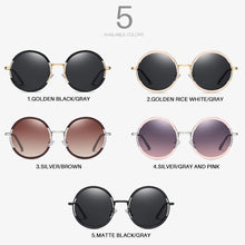 Carica l&#39;immagine nel visualizzatore di Gallery, AEVOGUE Occhiali da sole polarizzati da donna Occhiali da sole rotondi in lega da uomo stile estivo Occhiali da sole unisex UV400 AE0851