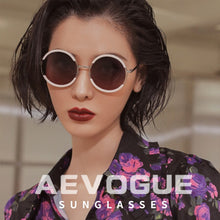 Carica l&#39;immagine nel visualizzatore di Gallery, AEVOGUE Occhiali da sole polarizzati da donna Occhiali da sole rotondi in lega da uomo stile estivo Occhiali da sole unisex UV400 AE0851