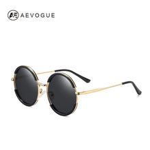Carica l&#39;immagine nel visualizzatore di Gallery, AEVOGUE Occhiali da sole polarizzati da donna Occhiali da sole rotondi in lega da uomo stile estivo Occhiali da sole unisex UV400 AE0851