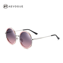 Carica l&#39;immagine nel visualizzatore di Gallery, AEVOGUE Occhiali da sole polarizzati da donna Occhiali da sole rotondi in lega da uomo stile estivo Occhiali da sole unisex UV400 AE0851