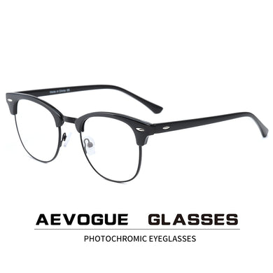 AEVOGUE Pochromic Glasses Prescription Frame Men Optical Eyeglasses Women Eyewear Anti Blue Light Glasses KS101
