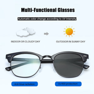 AEVOGUE Pochromic Glasses Prescription Frame Men Optical Eyeglasses Women Eyewear Anti Blue Light Glasses KS101