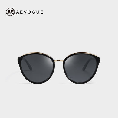 AEVOGUE Polarized Sunglasses Women Cat Eye Luxury Oversized Transparent Frame Gradient lens Sun Glasses Female UV400 AE0634