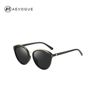 AEVOGUE Polarized Sunglasses Women Cat Eye Luxury Oversized Transparent Frame Gradient lens Sun Glasses Female UV400 AE0634