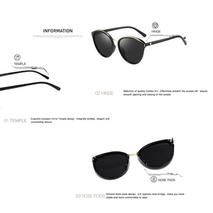 AEVOGUE Polarized Sunglasses Women Cat Eye Luxury Oversized Transparent Frame Gradient lens Sun Glasses Female UV400 AE0634
