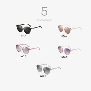 AEVOGUE Polarized Sunglasses Women Cat Eye Luxury Oversized Transparent Frame Gradient lens Sun Glasses Female UV400 AE0634