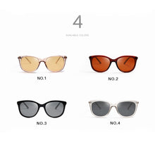 Load image into Gallery viewer, AEVOGUE Polarized Sunglasses Women  Popupar Transparent Frame Cat Eye Sun Glasses Vintage Oculos Ladies UV400 AE0654