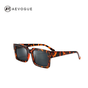 Sunglasses Women Rectangle Frame Transparent Brand Designer Retro Sun Glasses Unisex Square Brown UV400 AE0664