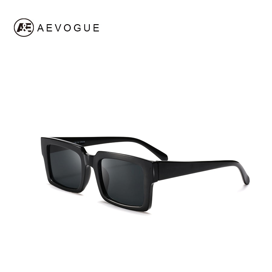 Sunglasses Women Rectangle Frame Transparent Brand Designer Retro Sun Glasses Unisex Square Brown UV400 AE0664