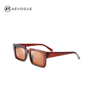 Sunglasses Women Rectangle Frame Transparent Brand Designer Retro Sun Glasses Unisex Square Brown UV400 AE0664