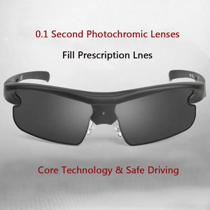 AI Smart Sunglasses Man Polarized Sun Glasses Sports 0.1S Color Change Intelligent Pochromic Eyewear Fill Prescription Lenses