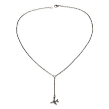 Carica l&#39;immagine nel visualizzatore di Gallery, Fashion Necklace Accessories Small Aircraft Necklace Women Long Necklace Alloy Plating Glossy Aircraft Pendant Necklace