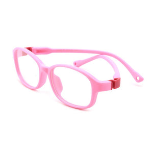 Square Unisex TR90 Flexible Ultralight Glasses Frame Kids Optical Clear Silicone Eyeglasses Boy Girls UV400