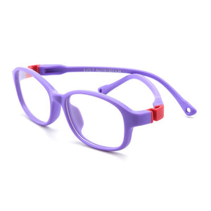 Square Unisex TR90 Flexible Ultralight Glasses Frame Kids Optical Clear Silicone Eyeglasses Boy Girls UV400