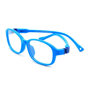 Square Unisex TR90 Flexible Ultralight Glasses Frame Kids Optical Clear Silicone Eyeglasses Boy Girls UV400