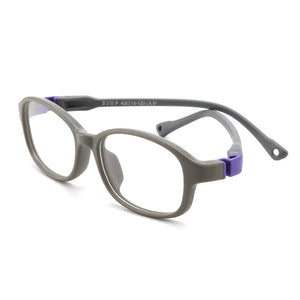 Square Unisex TR90 Flexible Ultralight Glasses Frame Kids Optical Clear Silicone Eyeglasses Boy Girls UV400