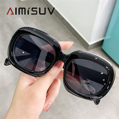 AIMISUV Oversized Oval Sunglasses Women Retro Travel Ladies Sun Glasses  Brand Design Female UV400 zonnebril dames