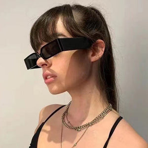 AIMISUV Small Rectangular Sunglasses Men 2023 Trend Women Sun Glasses Flat Top Retro Square Shades Female Male UV400